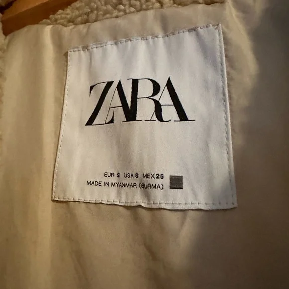 ZARA Sherpa Jacket Size S - Picture 4 of 7